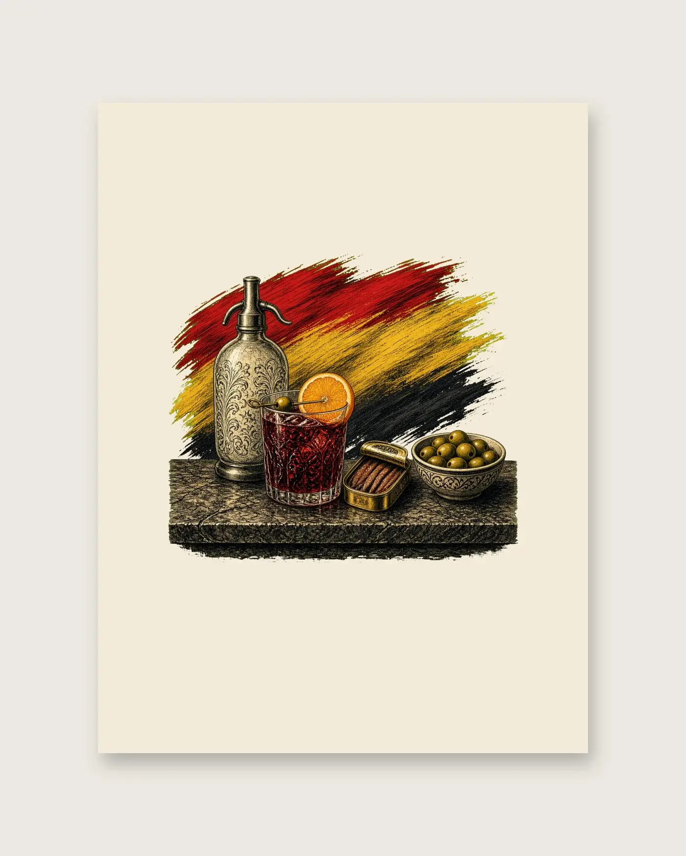 La Hora del Vermut · Arte — Lienzo — detalle