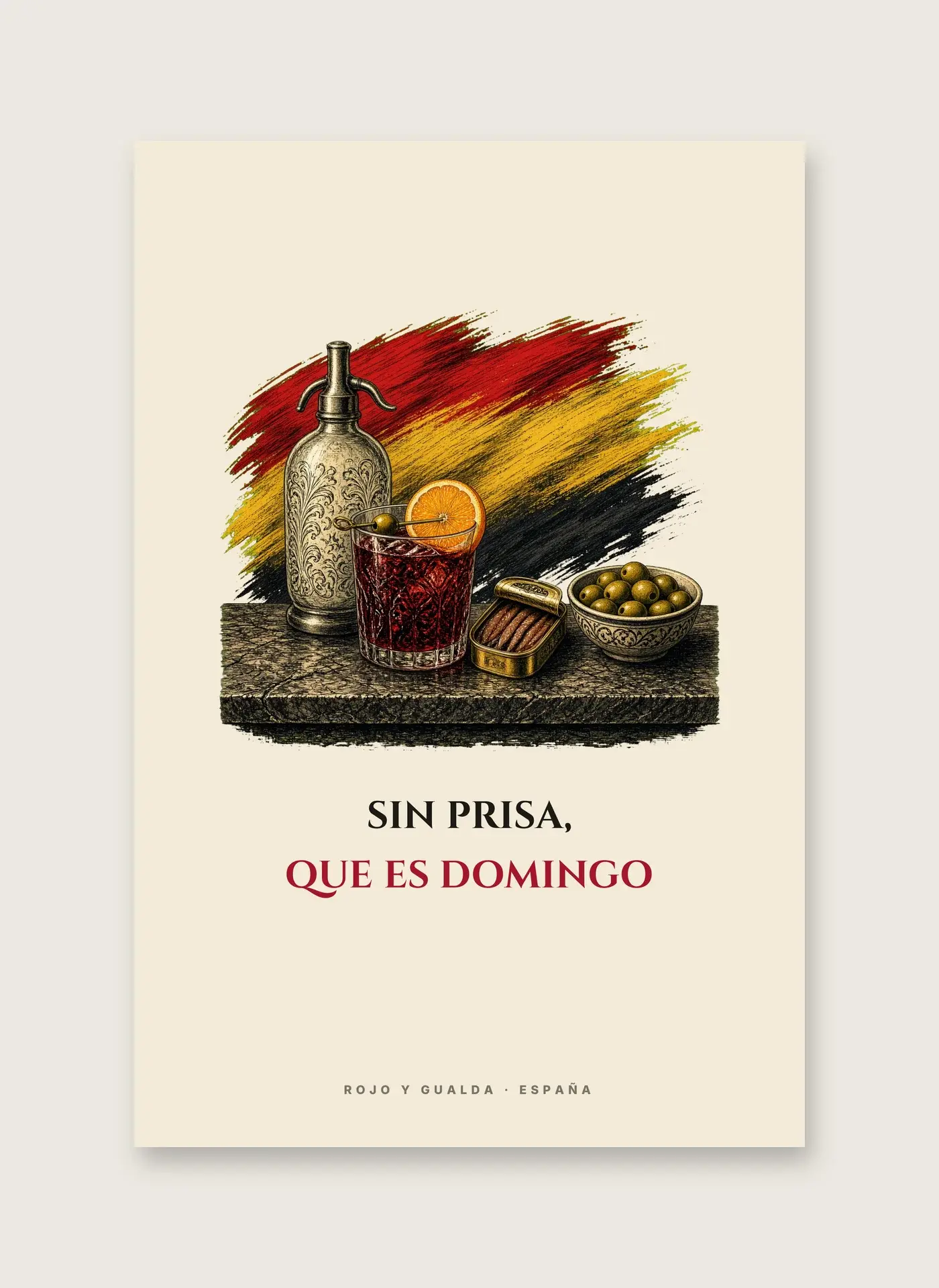 La Hora del Vermut · Frase — Lámina enmarcada — detalle
