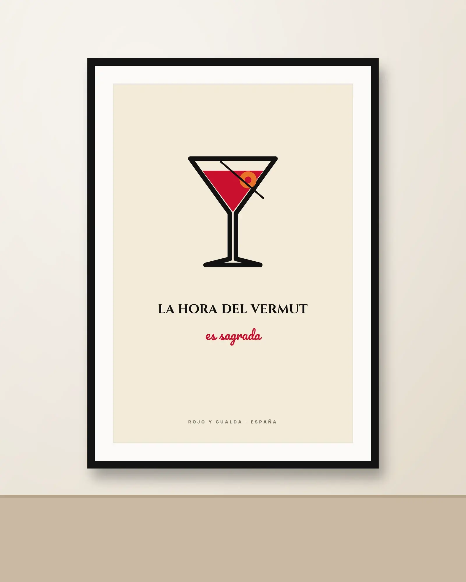La Hora del Vermut — Lámina enmarcada — Black