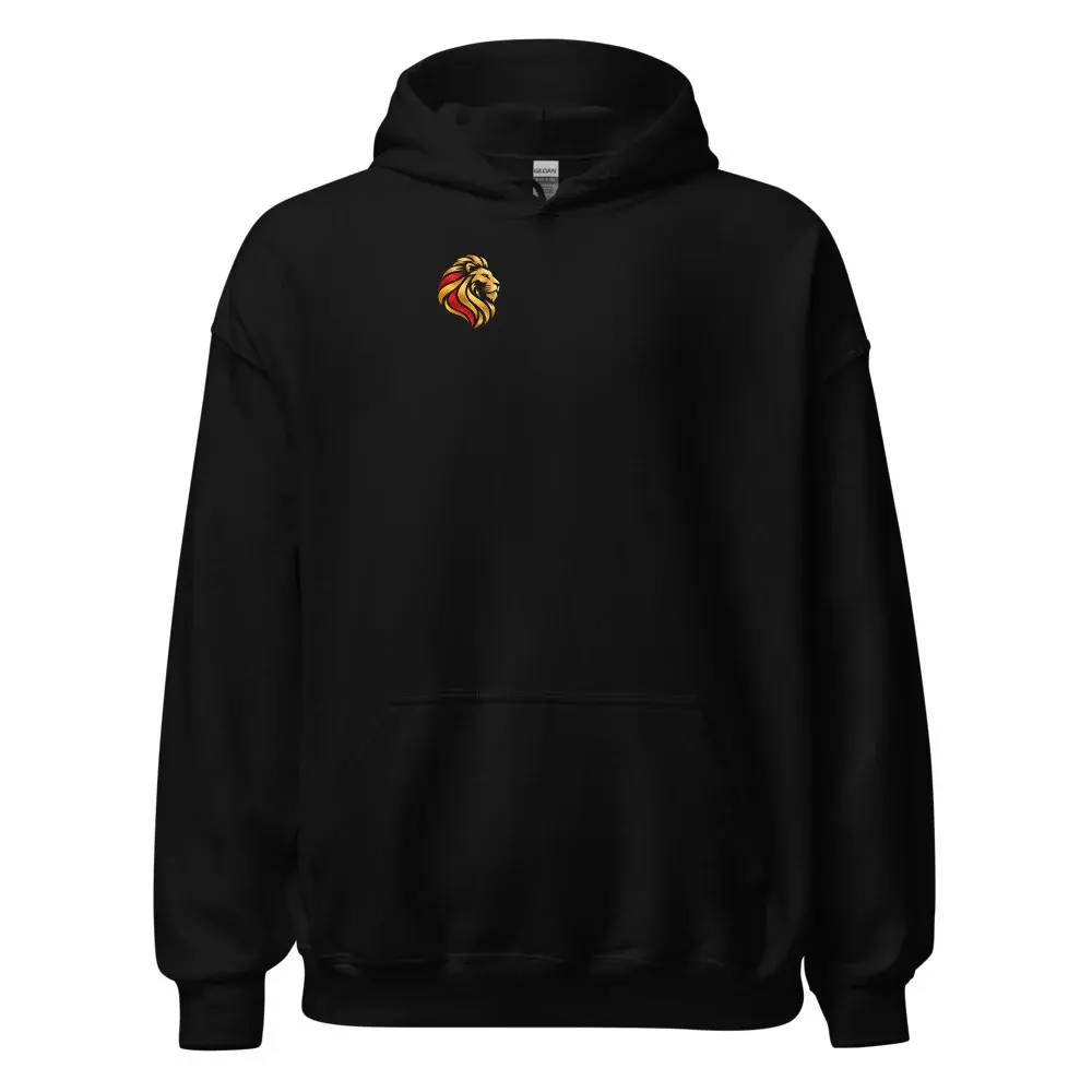 León al pecho — Sudadera con capucha — Black