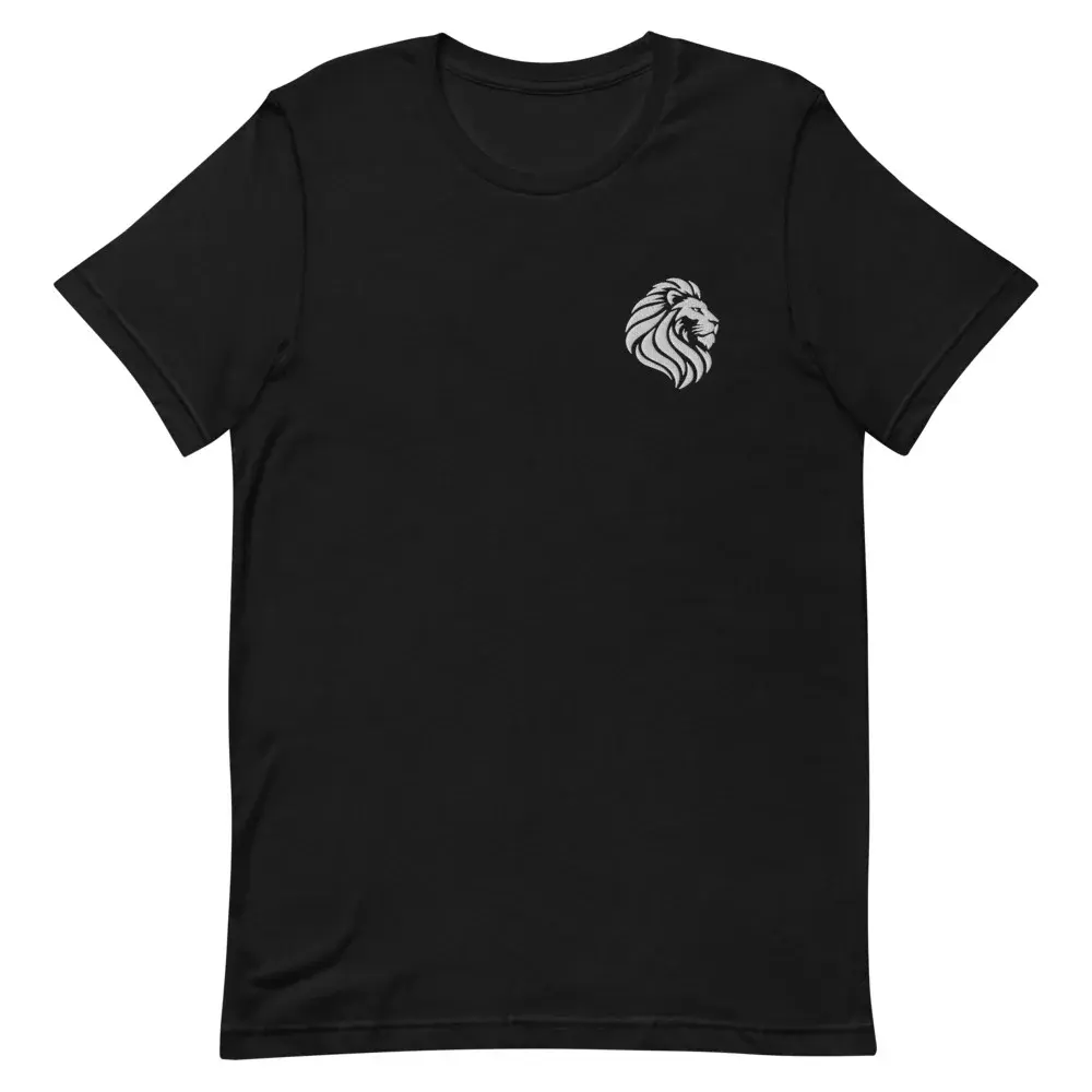 León Blanco — Camiseta bordada — Black — Front