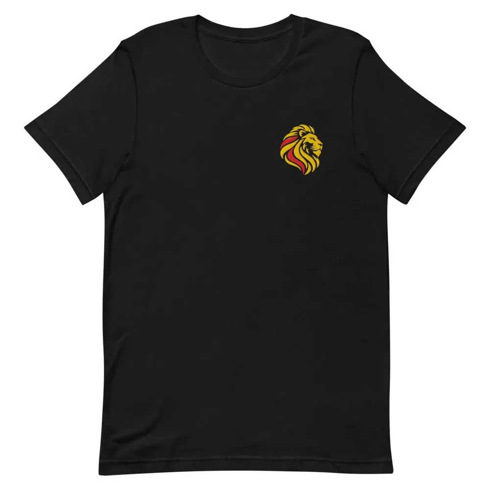 León Bordado — Camiseta bordada — Black — Front