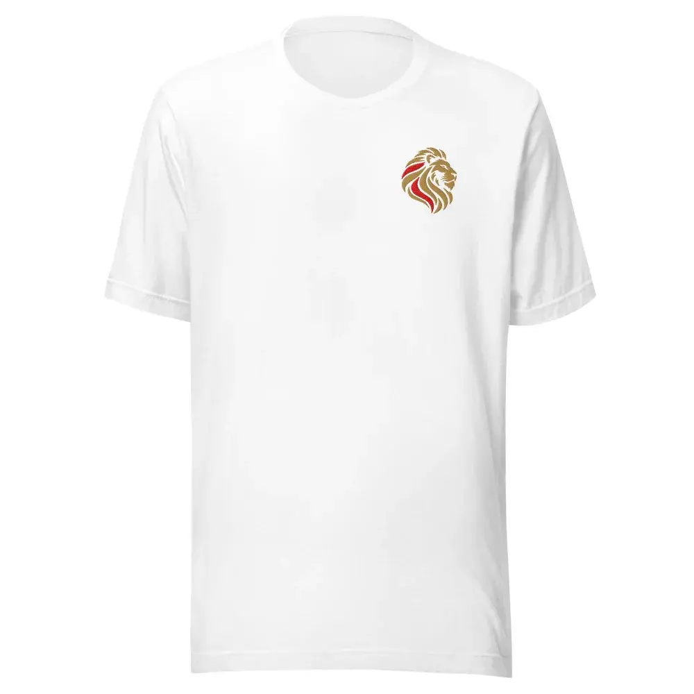 León Bordado · Claro — Camiseta bordada — White