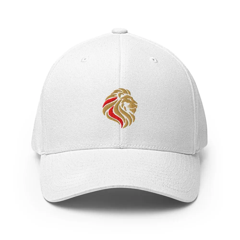 León Bordado · Claro — Gorra bordada — White