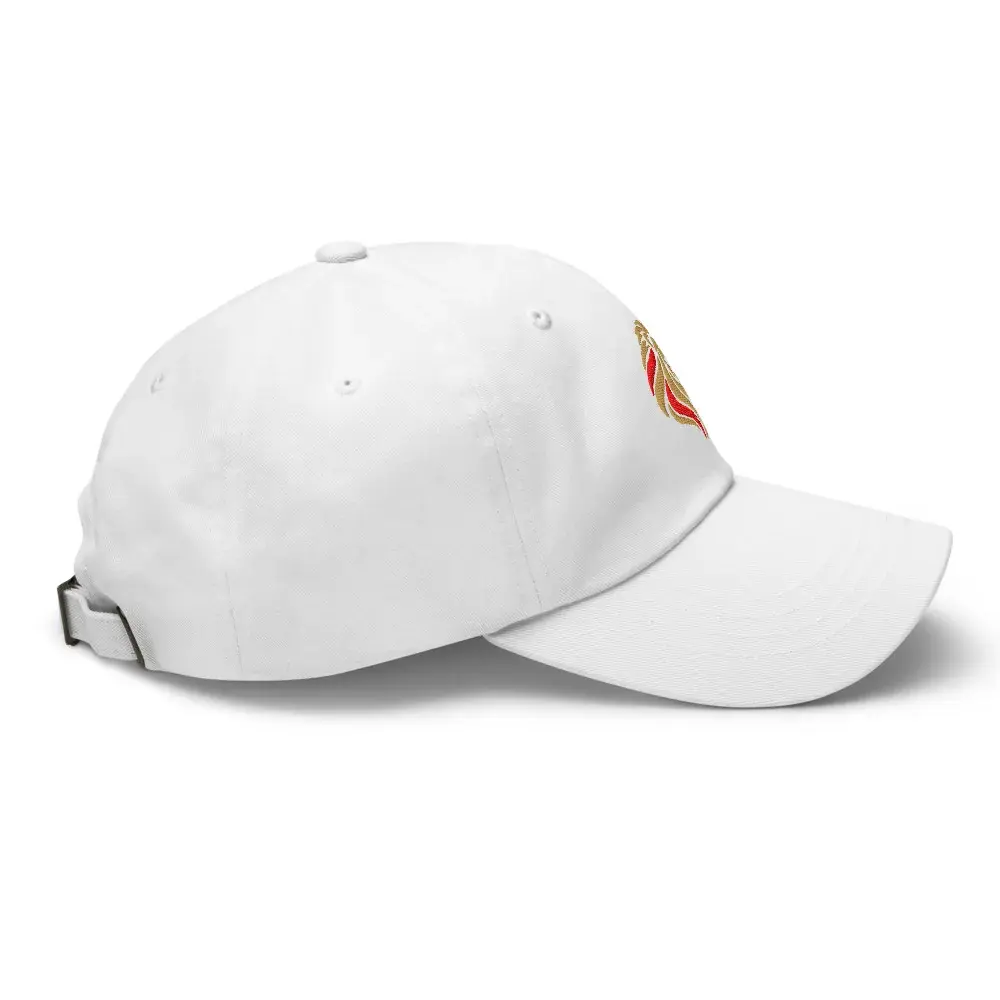 León Bordado · Claro — Gorra clásica bordada — White — Right Side