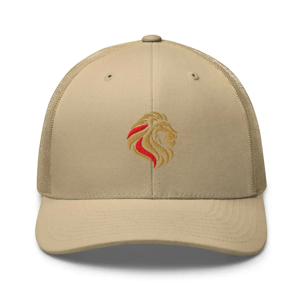 León Bordado · Claro — Gorra trucker bordada