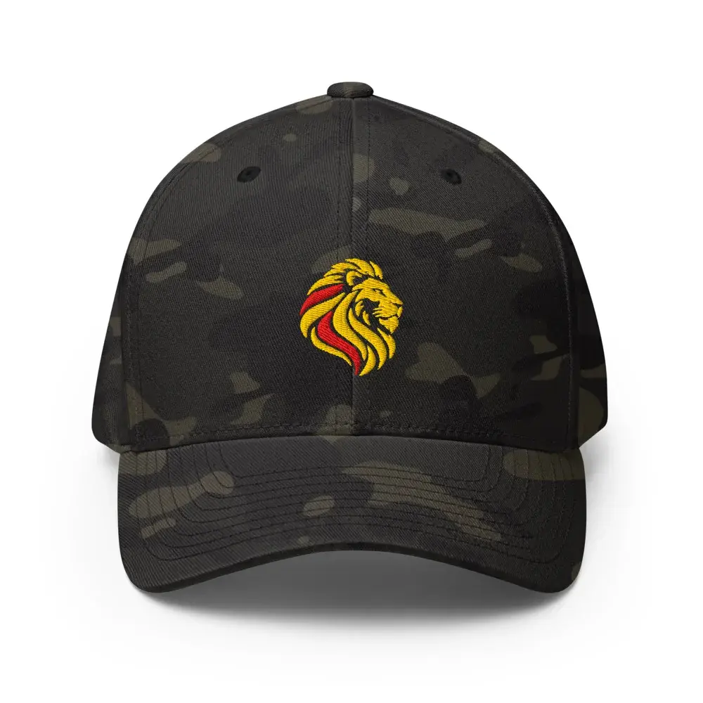 León Bordado — Gorra bordada — Multicam Black