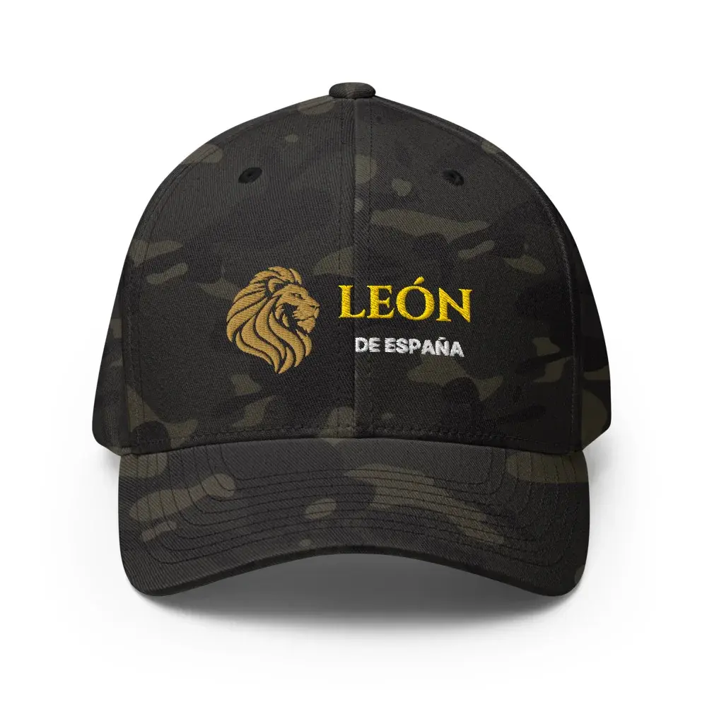 León de España · Monograma — Gorra bordada — Multicam Black