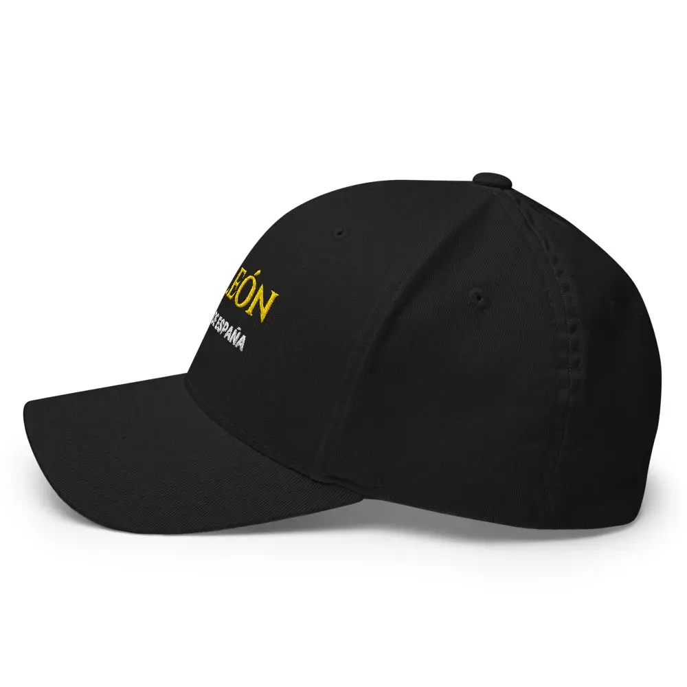 León de España · Monograma — Gorra bordada — Black — Left
