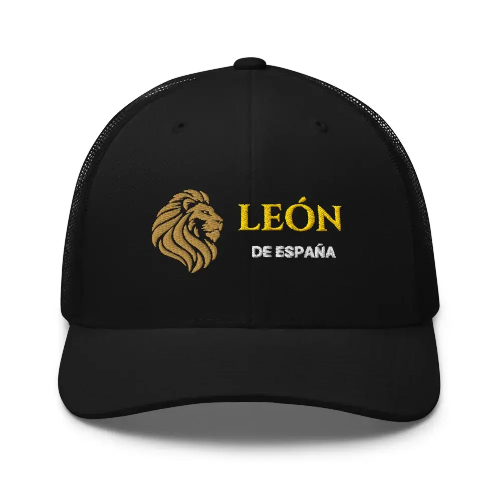 León de España · Monograma — Gorra trucker bordada — Black
