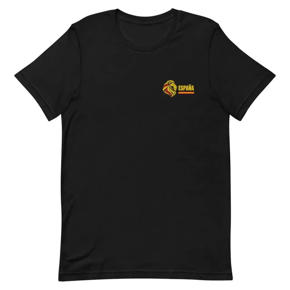 León · España — Camiseta bordada — Black — Front