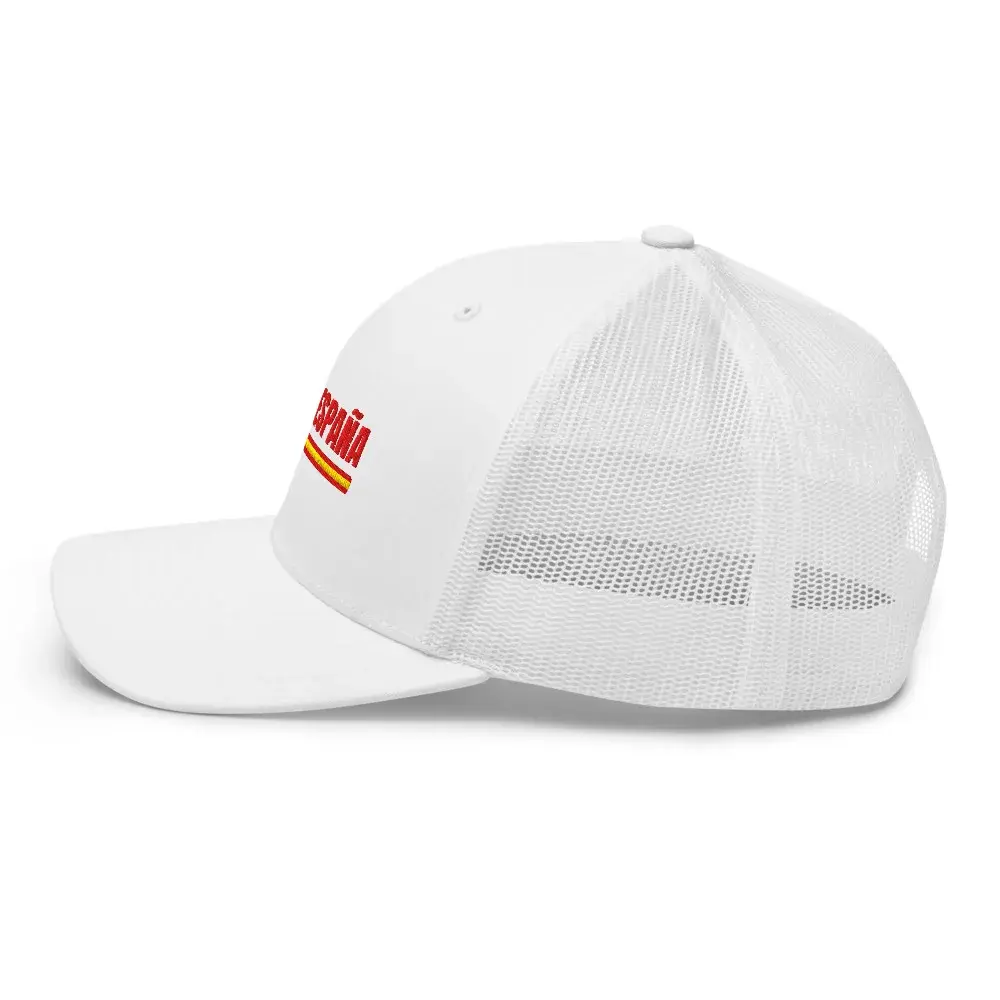 León · España (claro) — Gorra trucker bordada — White — Left