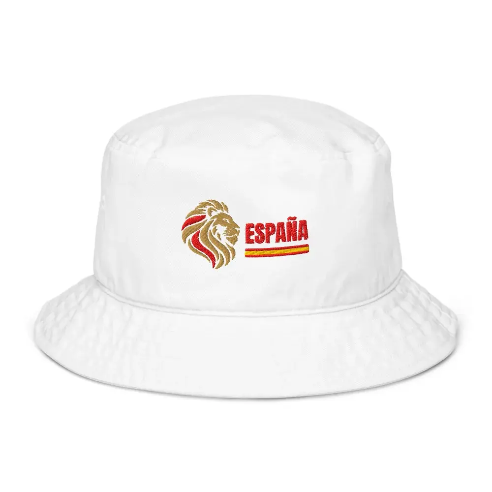 León · España (claro) — Gorro pescador bordado — Bio White
