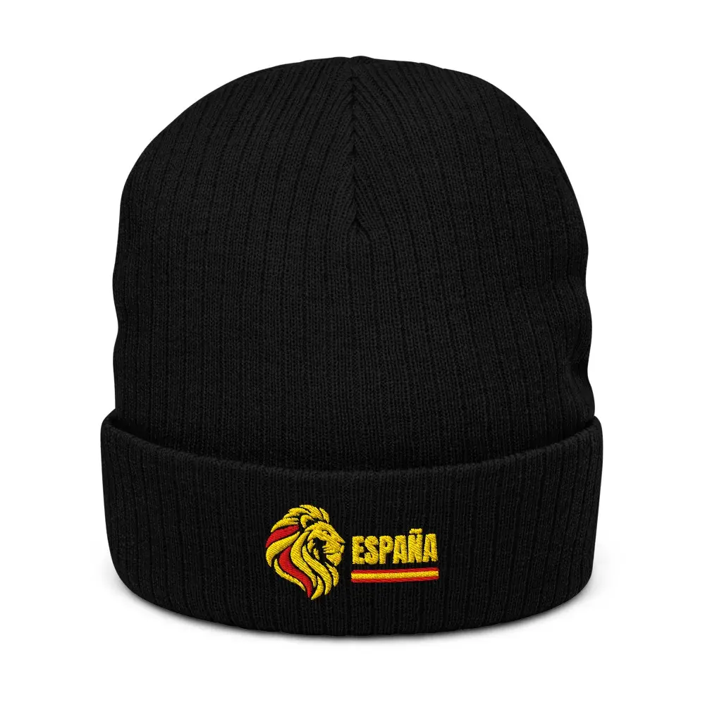 León · España — Gorro bordado — Black