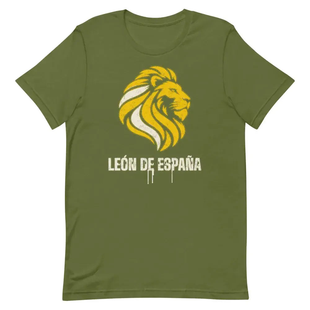 León Plantilla · Noche — Camiseta — Olive — Front