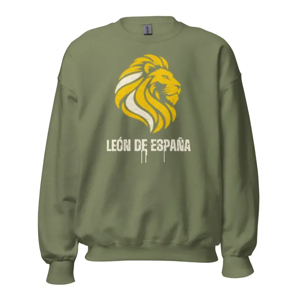 León Plantilla · Noche — Sudadera — Military Green