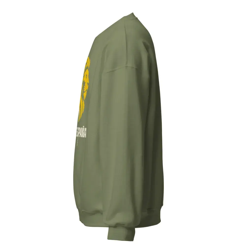 León Plantilla · Noche — Sudadera — Military Green — Left