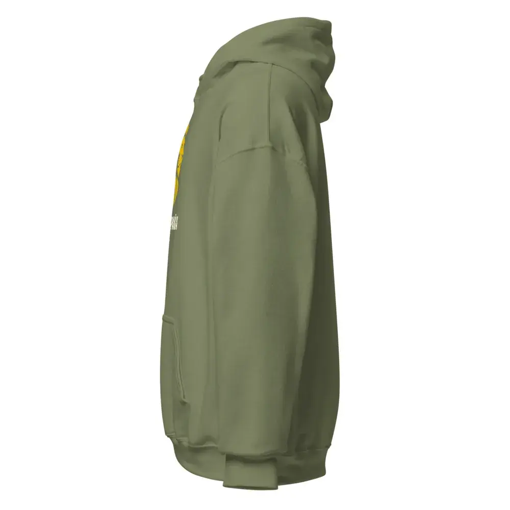 León Plantilla · Noche — Sudadera con capucha — Military Green — Left