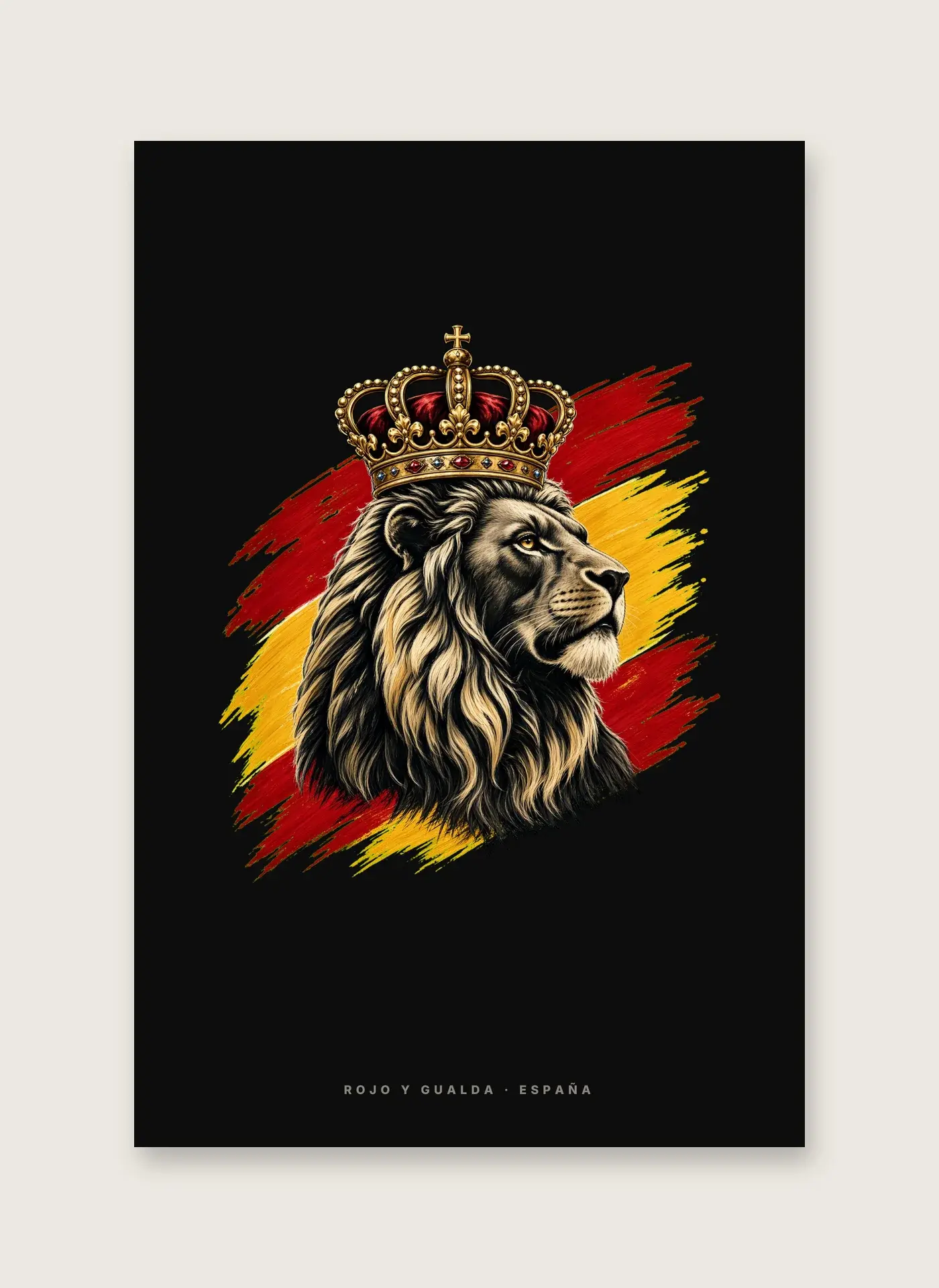 León Real — Lámina enmarcada — detalle