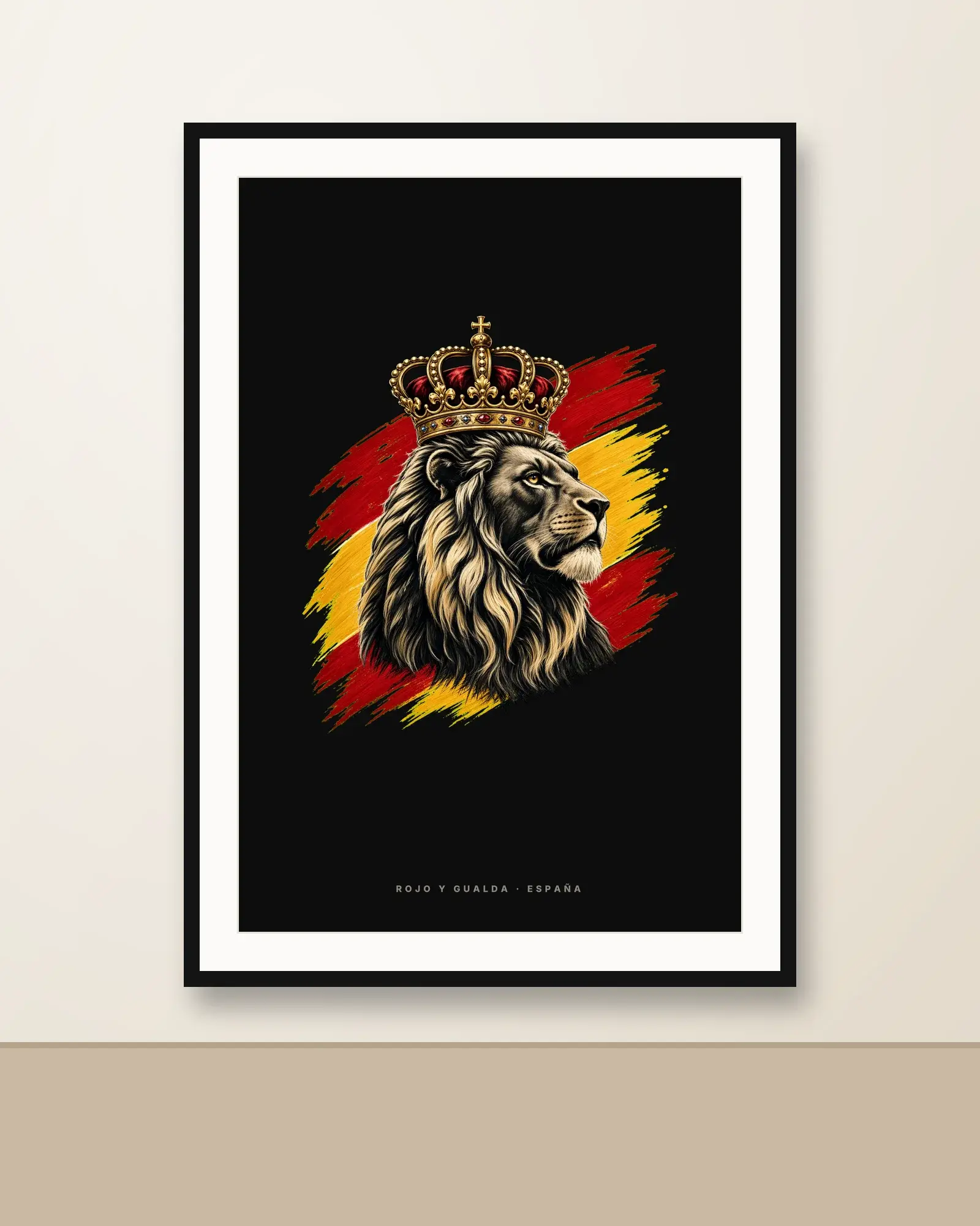 León Real — Lámina enmarcada — Black