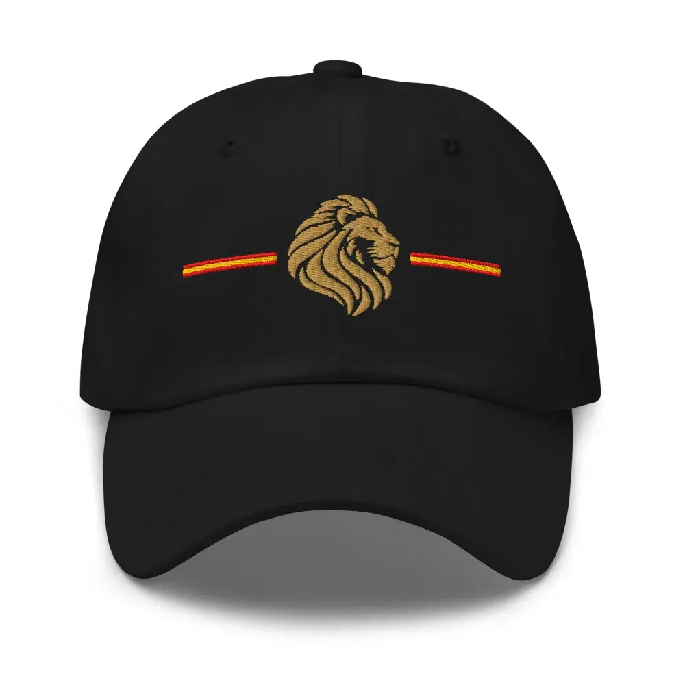 León Rojigualda — Gorra clásica bordada — Black