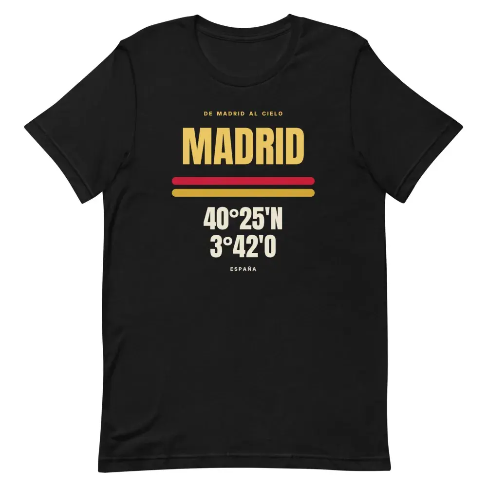 Madrid · Cartel — Camiseta — Black — Front