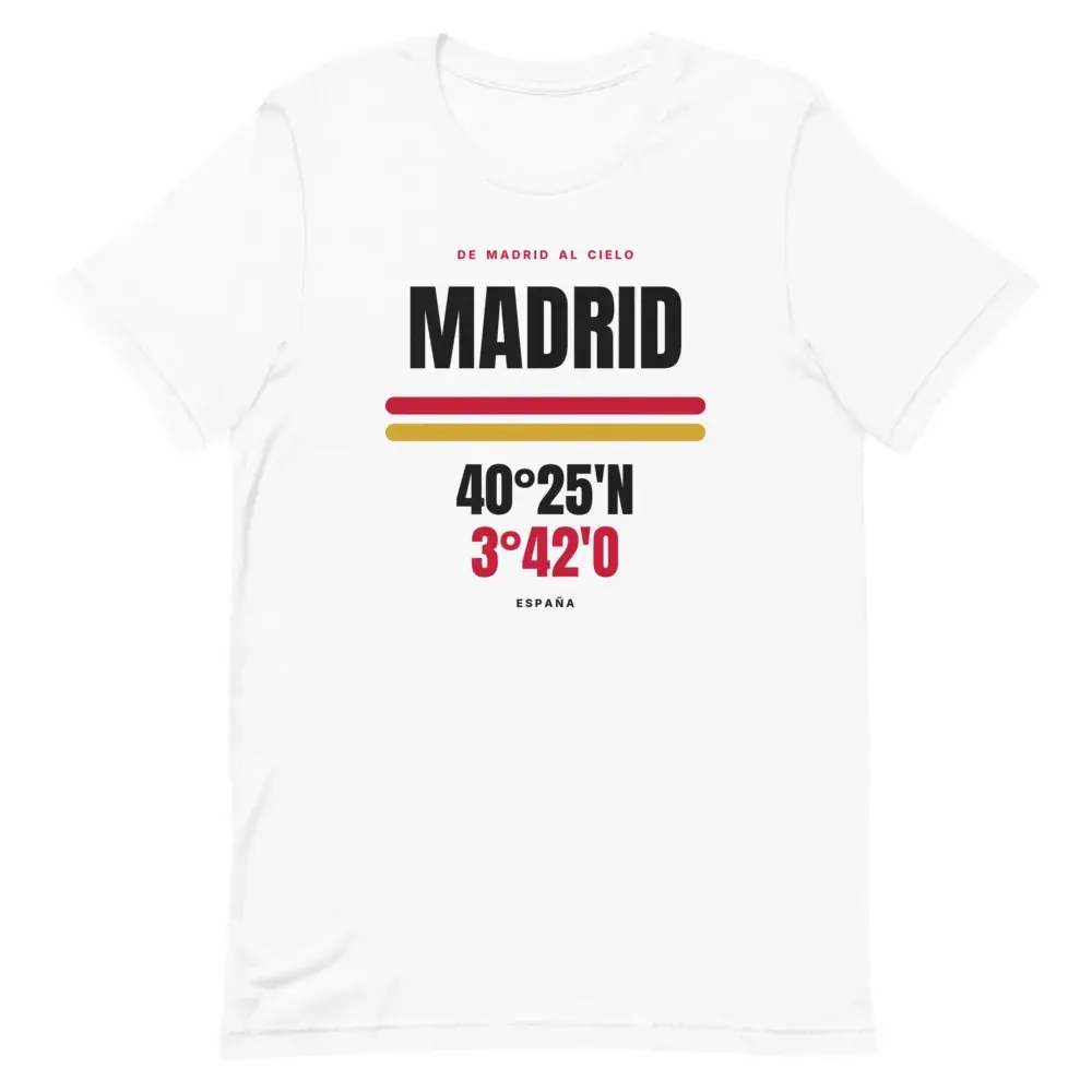 Madrid · Cartel (claro) — Camiseta — White — Front
