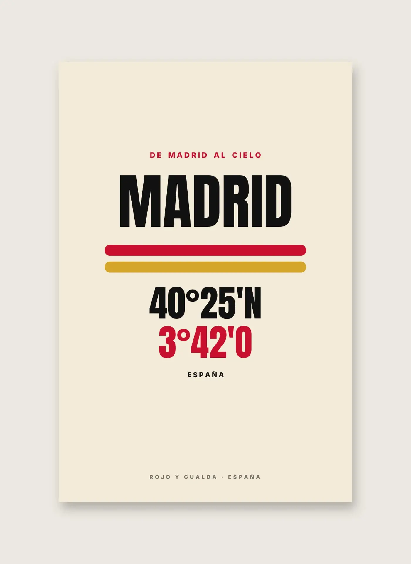 Madrid · Cartel (claro) — Lámina enmarcada — detalle