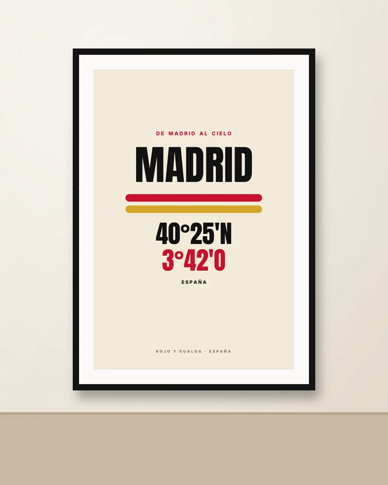 Madrid · Cartel (claro) — Lámina enmarcada