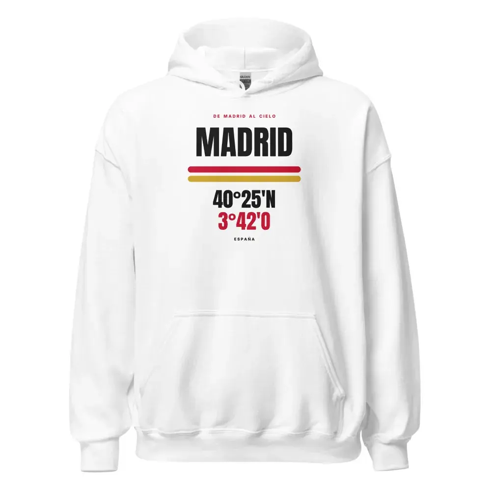 Madrid · Cartel (claro) — Sudadera con capucha — White