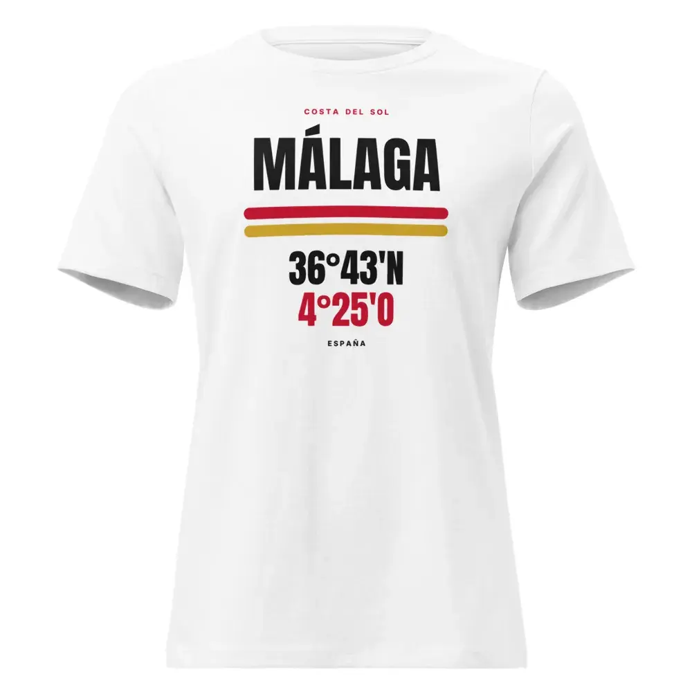 Málaga · Cartel (claro) — Camiseta de mujer — White