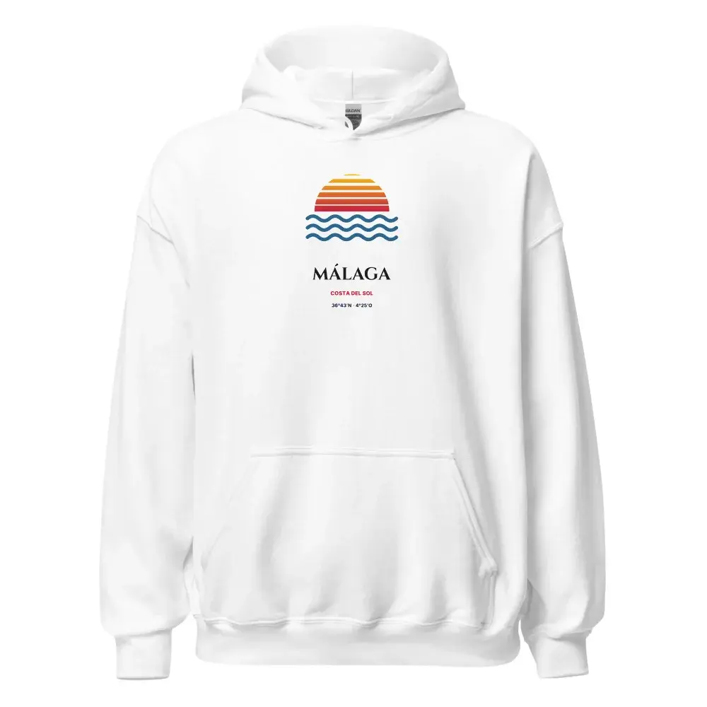 Málaga — Sudadera con capucha — White