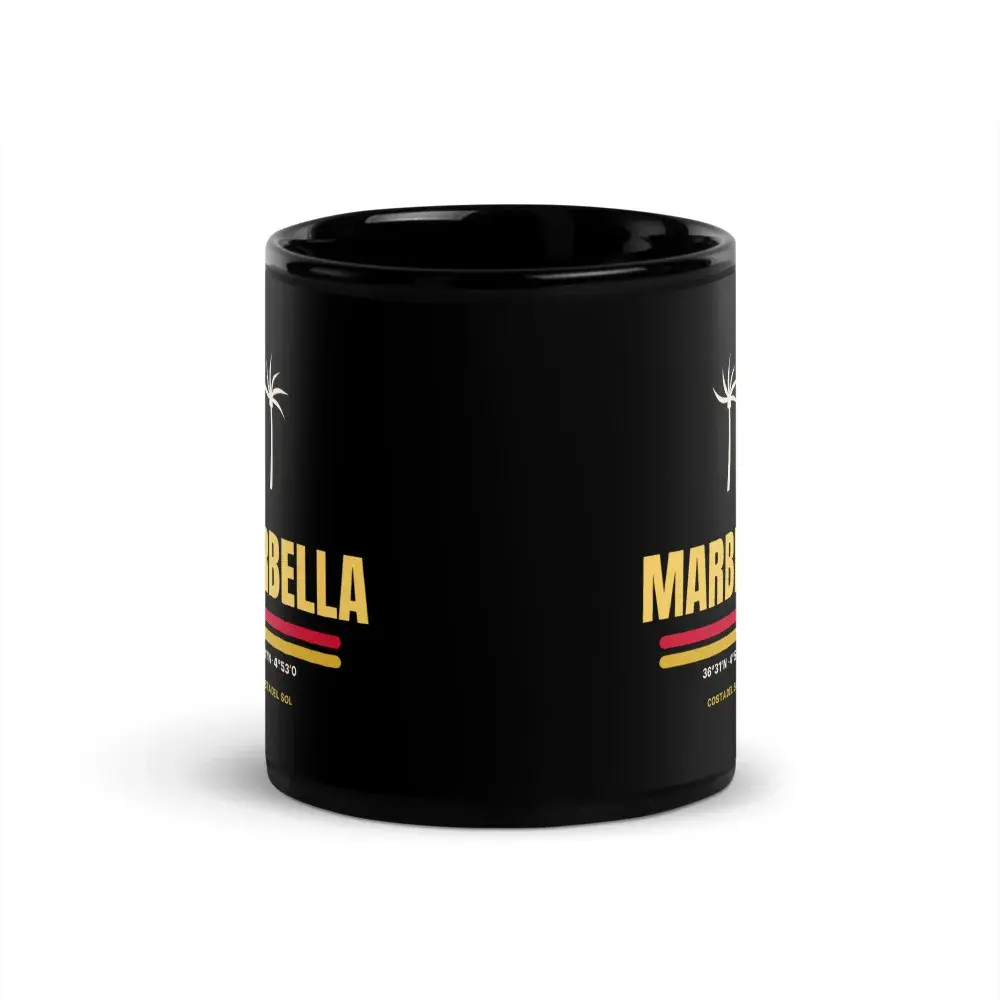 Marbella — Taza — Black — Front