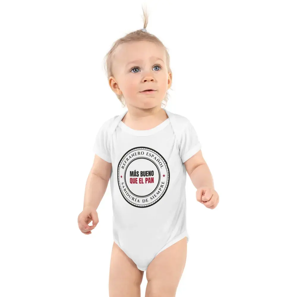 «Más bueno que el pan» — Body de bebé — White