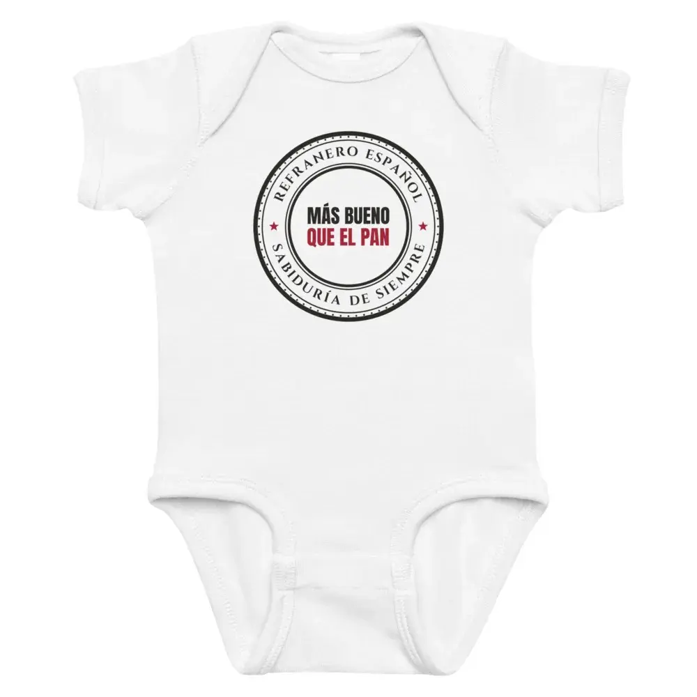 «Más bueno que el pan» — Body de bebé — White — Front
