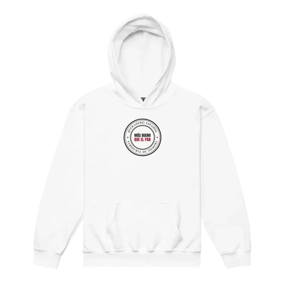 «Más bueno que el pan» — Sudadera infantil — White — Front