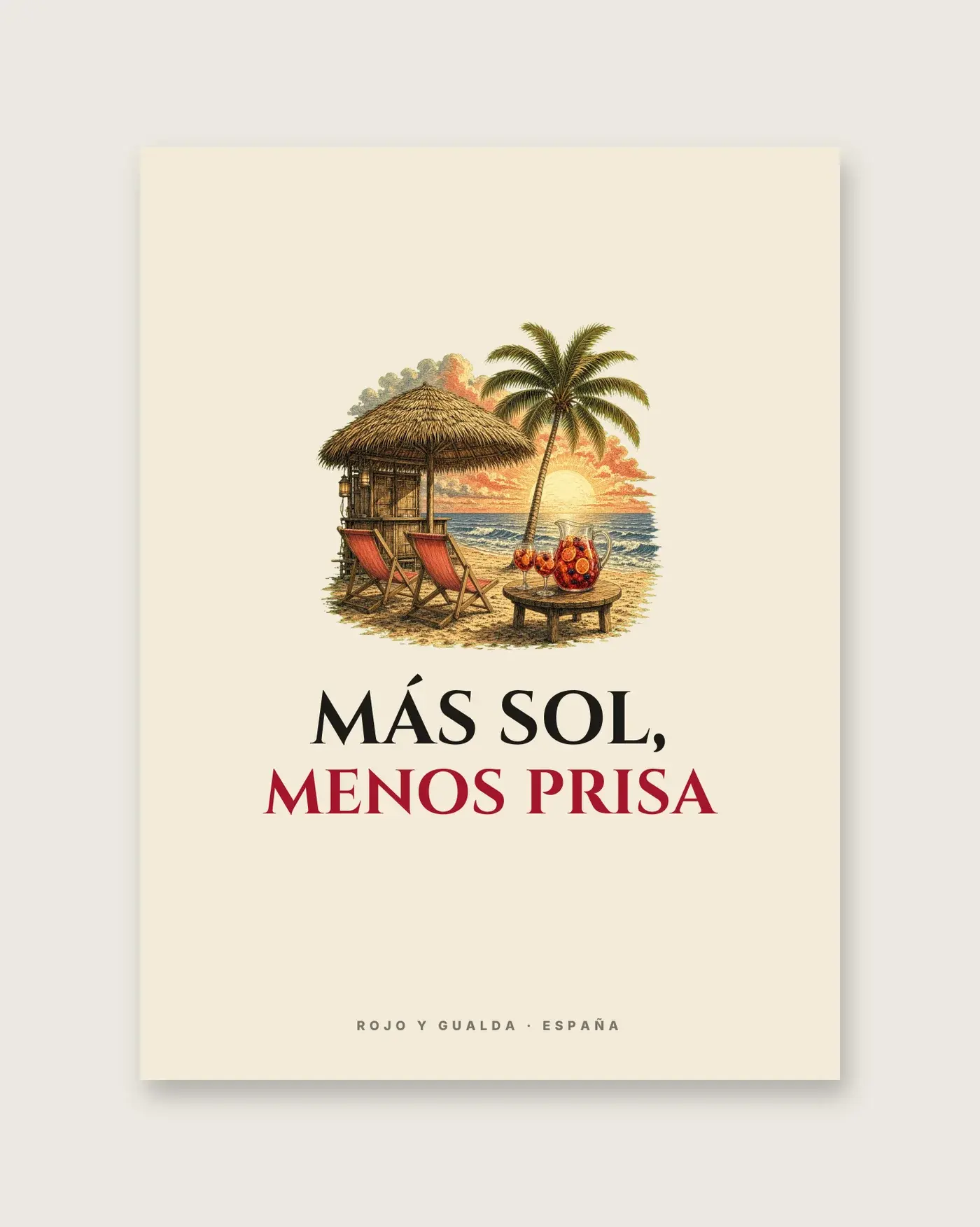 «Más sol, menos prisa» — Póster — detalle