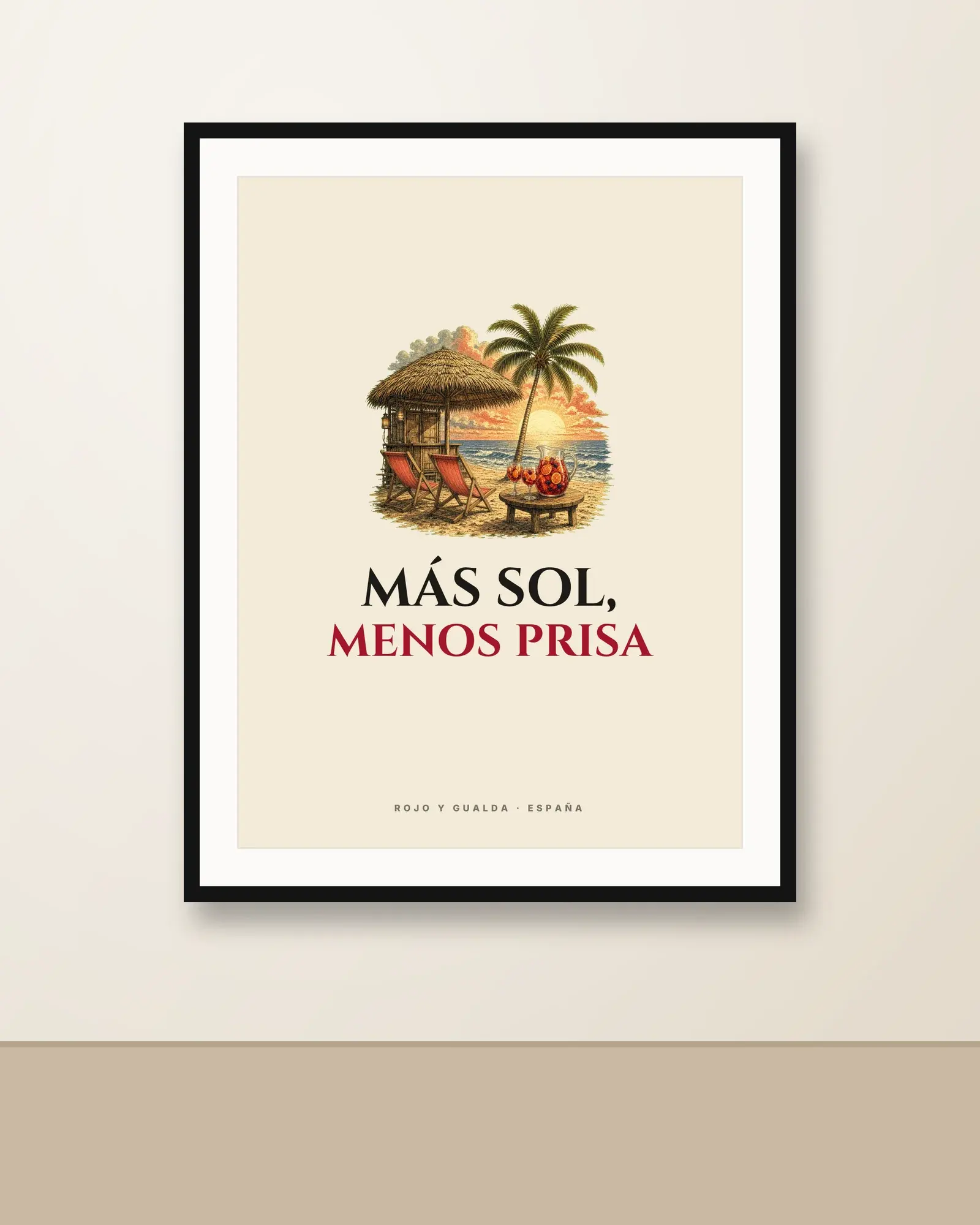 «Más sol, menos prisa» — Póster