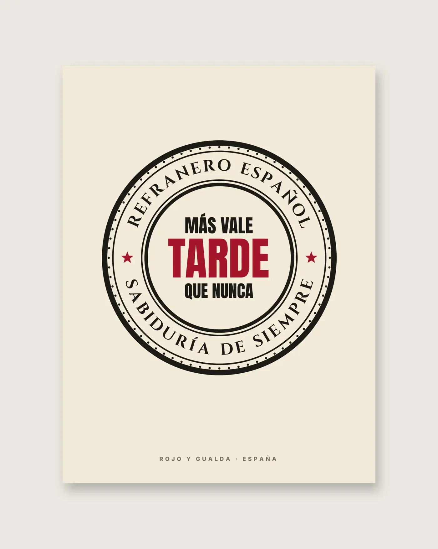 «Más vale tarde que nunca» — Póster — detalle