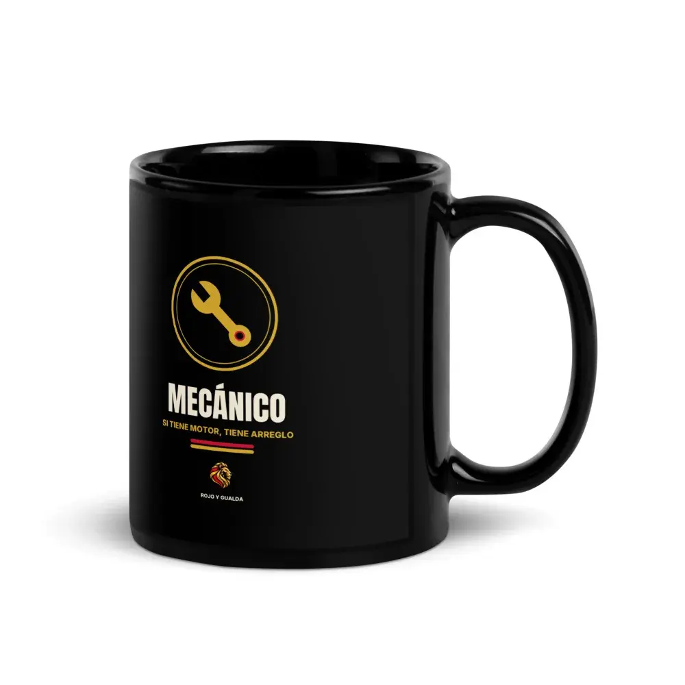 Mecánica — Taza — Black — Handle on Right