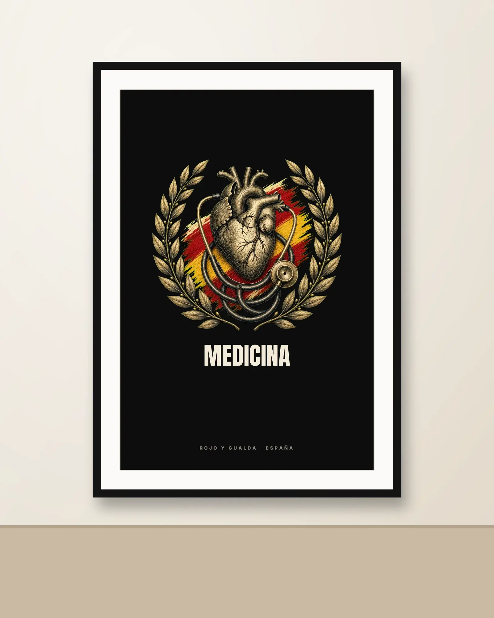 Medicina · Arte — Lámina enmarcada — Black