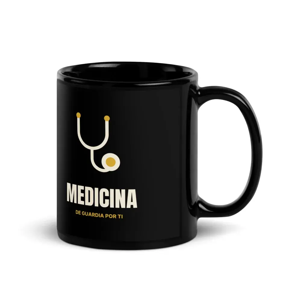 Medicina Minimal — Taza — Black — Handle on Right