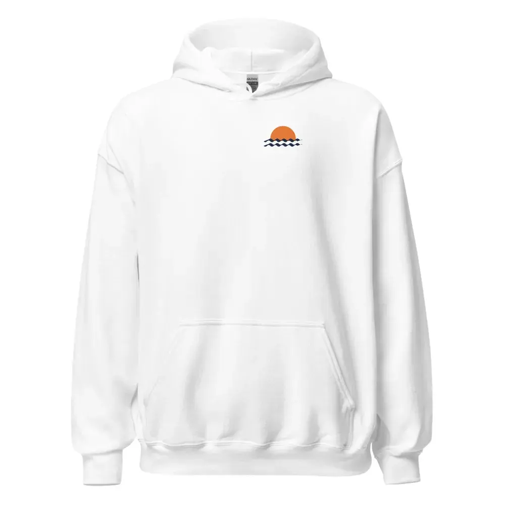 Mediterráneo a la Espalda — Sudadera con capucha — White