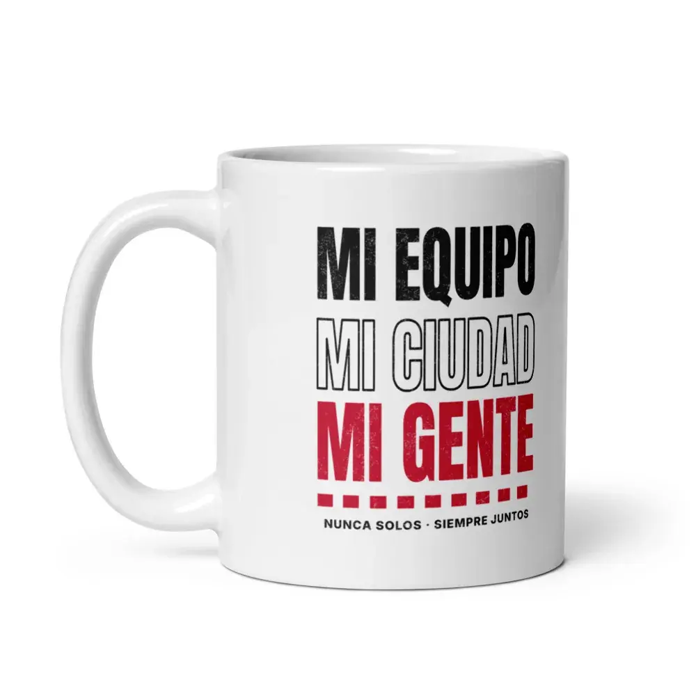 Mi Equipo, Mi Ciudad · Día — Taza — White — Handle on Left