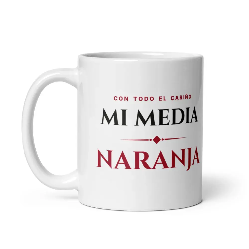 «Mi media naranja» — Taza — White — Handle on Left