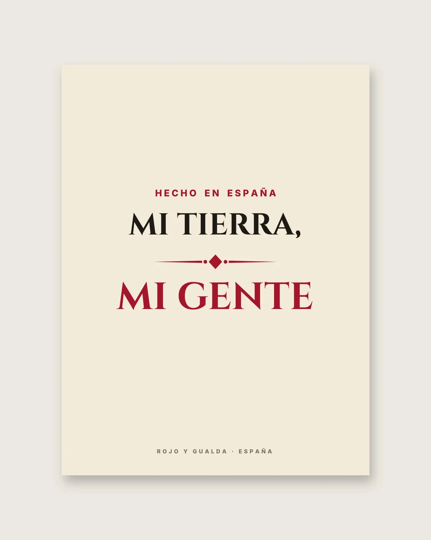 «Mi tierra, mi gente» — Póster — detalle