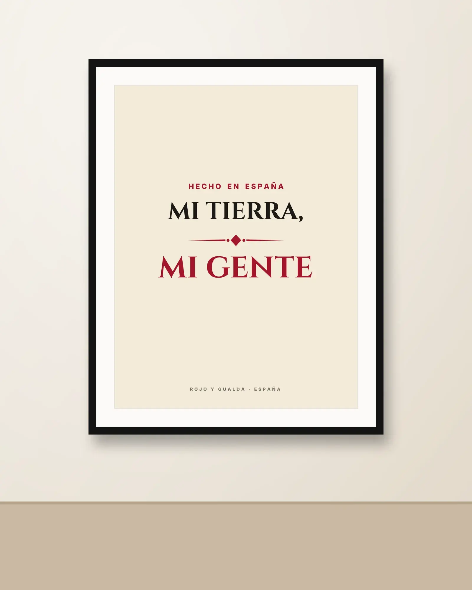 «Mi tierra, mi gente» — Póster — en la pared