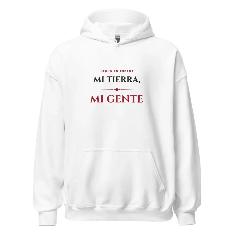 «Mi tierra, mi gente» — Sudadera con capucha — White