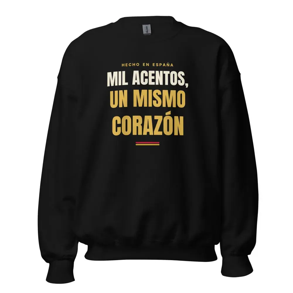 «Mil acentos, un mismo corazón» · Noche — Sudadera — Black