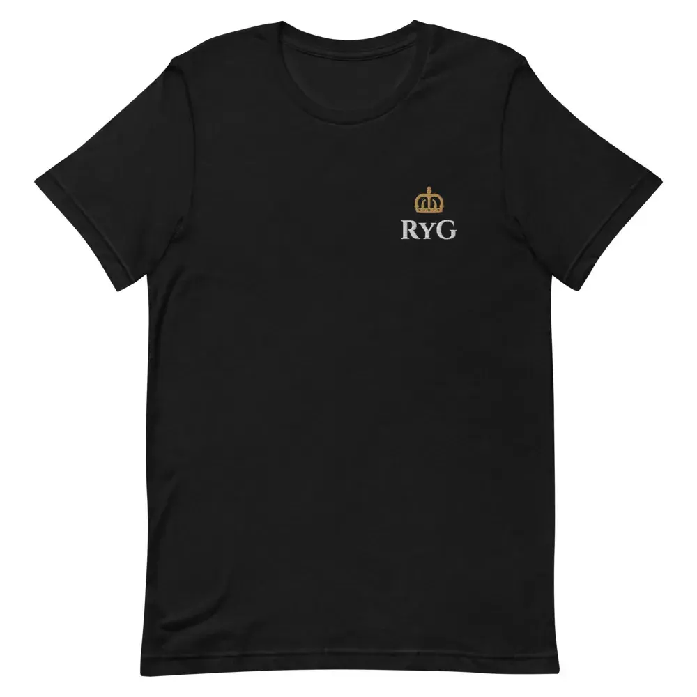 Monograma Bordado — Camiseta bordada — Black — Front